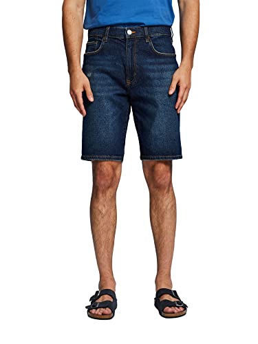 edc by ESPRIT Herren 993cc2c301 Jeans Shorts, 901/Blue Dark Wash, 30 EU von ESPRIT