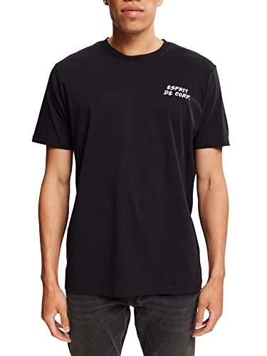 ESPRIT Herren 072CC2K308 T-Shirt, 001/BLACK, Standard von ESPRIT