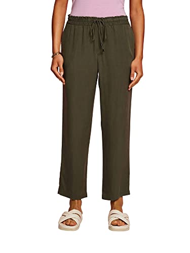 ESPRIT Damen 053CC1B313 Hose, 355/DARK Khaki, 36 von ESPRIT