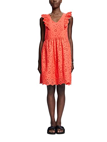 ESPRIT Damen 043CC1E308 Kleid, 870/CORAL ORANGE, L von ESPRIT