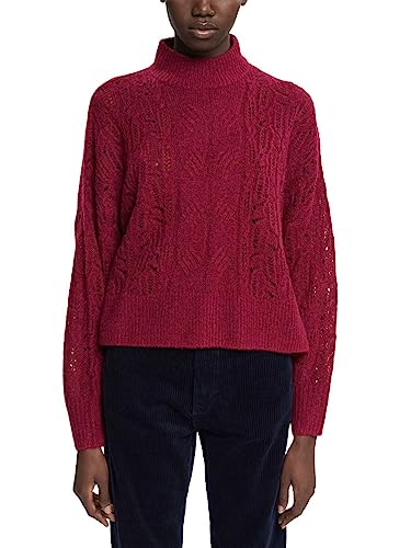 ESPRIT Damen 112CC1I314 Pullover, 615/CHERRY RED, S von ESPRIT