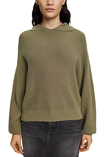 ESPRIT Damen 992CC1I306 Pullover, 345/LIGHT Khaki, S von ESPRIT
