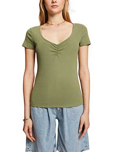 ESPRIT Damen 063CC1K302 T-Shirt, 345/LIGHT Khaki, XL ESPRIT Damen 063CC1K302 T-Shirt, 345/LIGHT Khaki, XL von ESPRIT