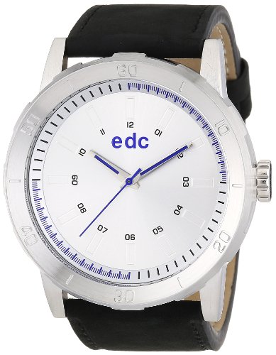 EDC by Esprit Herren-Armbanduhr XL Genuine Star Analog Quarz Leder A.EE100971001 von ESPRIT