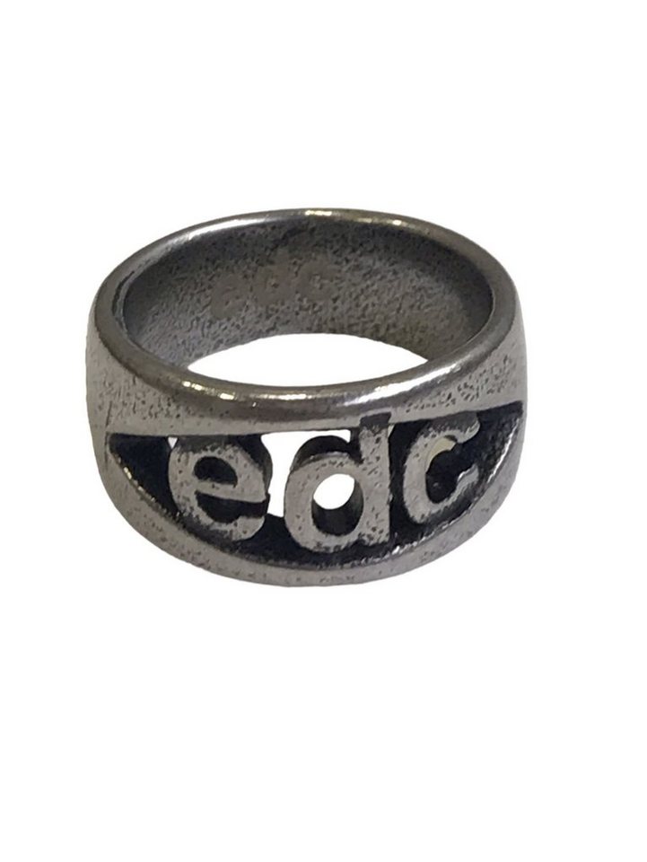 edc by Esprit Fingerring ECRG-10002.A.20, Ausgefräster Ringkopf mit edc-Logo von edc by Esprit