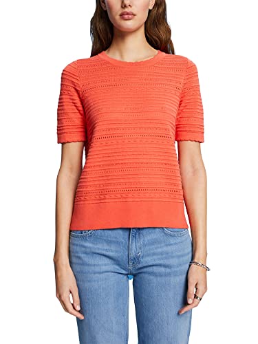 ESPRIT Damen 043CC1I304 Pullover, 870/CORAL ORANGE, XS von ESPRIT