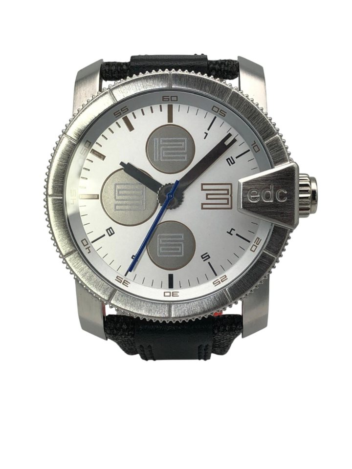 edc by Esprit Quarzuhr Rock Climber - EE100791004, Edelstahl mit Textil-Lederband von edc by Esprit