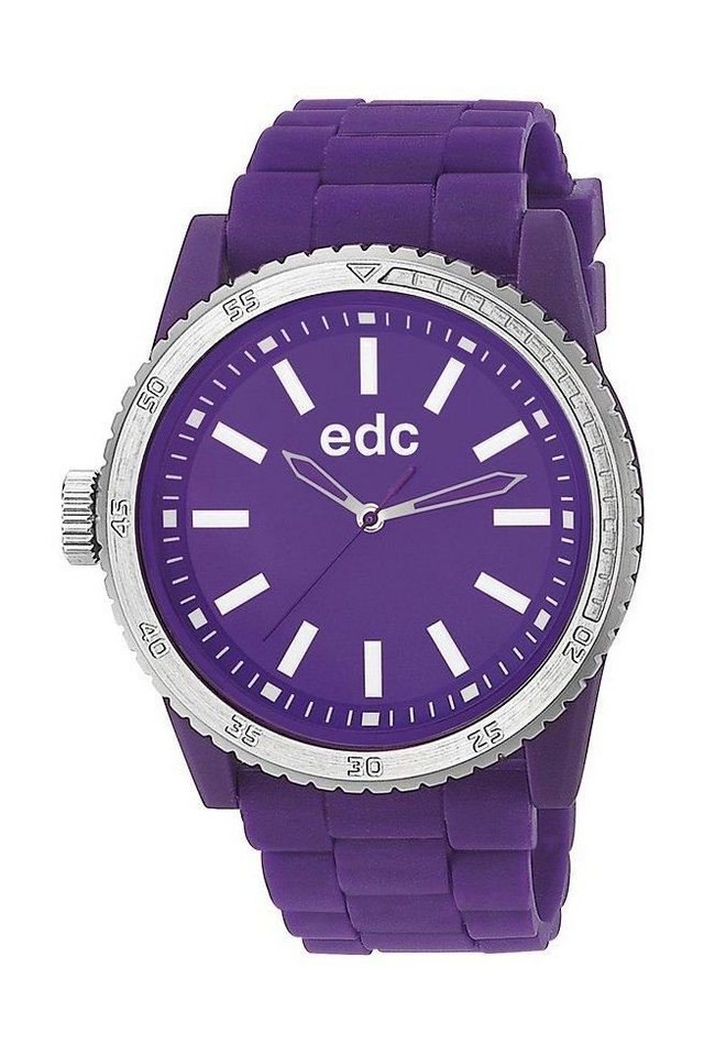 edc by Esprit Quarzuhr Rubber Starlet Crazy Purple, aus Kunststoff, Silikonband, Violett, Edelstahlboden, Dornschließe von edc by Esprit