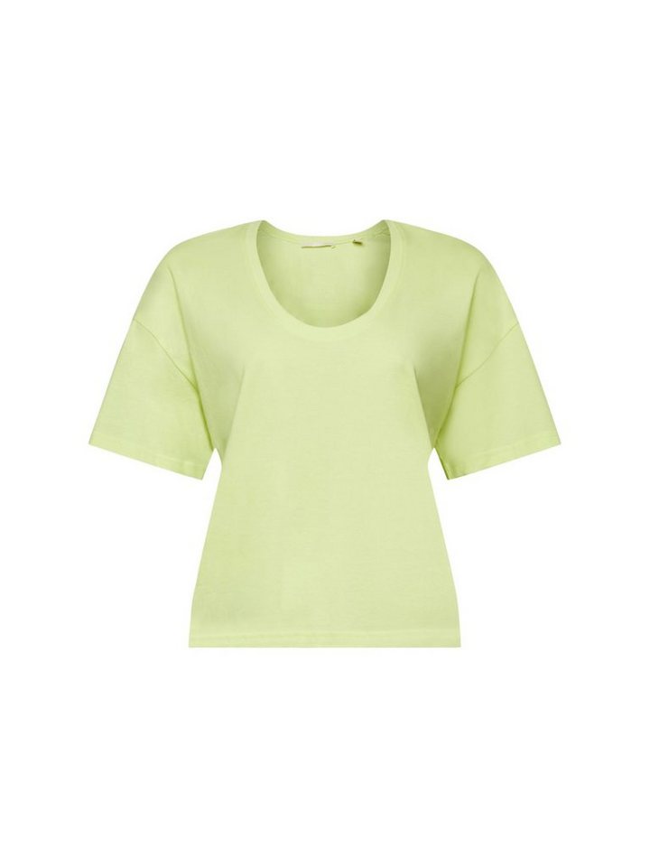 edc by Esprit T-Shirt Oversize Cropped-T-Shirt, 100 % Baumwolle (1-tlg) von edc by Esprit