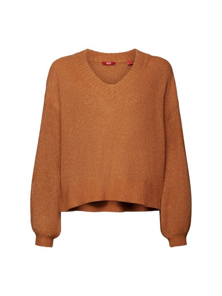 edc by Esprit V-Ausschnitt-Pullover Pullover mit V-Ausschnitt, Wollmix von edc by Esprit