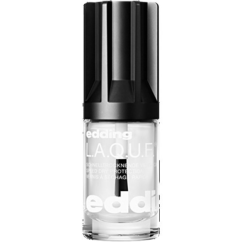 edding L.A.Q.U.E. Nail Polish Nagellack Top Coat Nr. 4-81370 Speed Dry Protection Inhalt: 5ml Überlack für länger Haltbarkeit des Nagellacks von edding