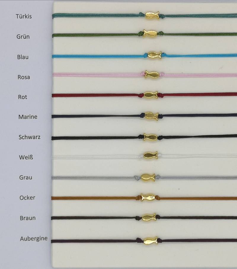 Makrameearmband Mit Fisch | Ichtys Goldfarben Makrameearmband Mit Fisch | Ichtys Goldfarben von edelSTEINhuber