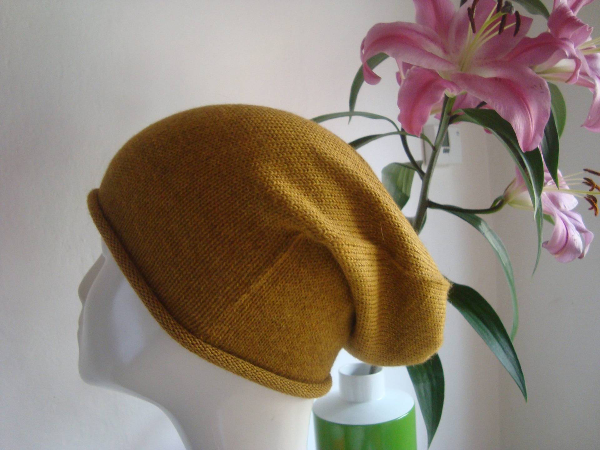 Edel Beanie Mütze, Longmütze, Alpaka Wolle, 100% Alpakawolle Handarbeit von edelalpaka