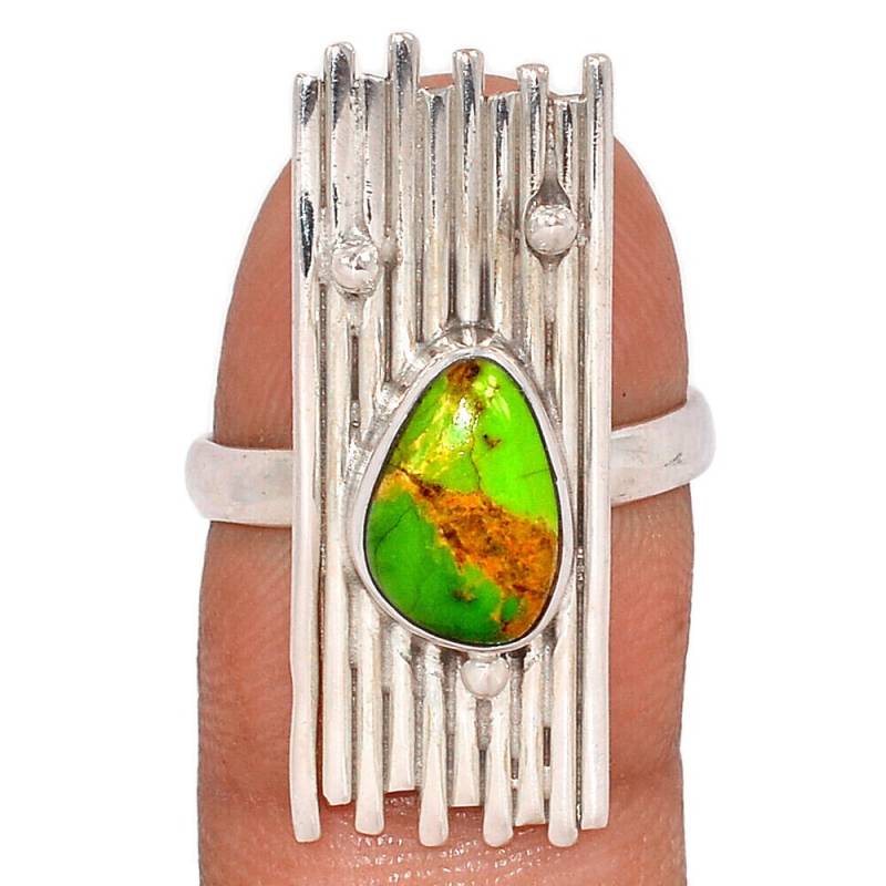 Wunderschöner-925Er Silberring Mit Grünem - Türkis Multicolor -Rg 18 57 von edeldesign