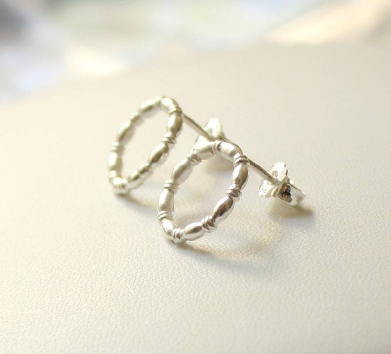 925 Silber Circle Ohrstecker 14mm Ovale Und Linsen Kyma Ring Kreis Reif Geschmiedet Handgemacht Ohrringe 2mm Geschenk Infinity Liebe Fein von edelfeinES