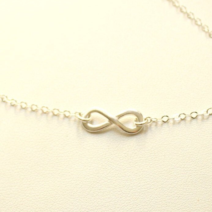 925 Silber Kette Mit Infinity Knoten Charm 12mm Aus Forever Symbol Verbundenheit Freundschaft Liebe Boho Schönes Geschenk Fein von edelfeinES