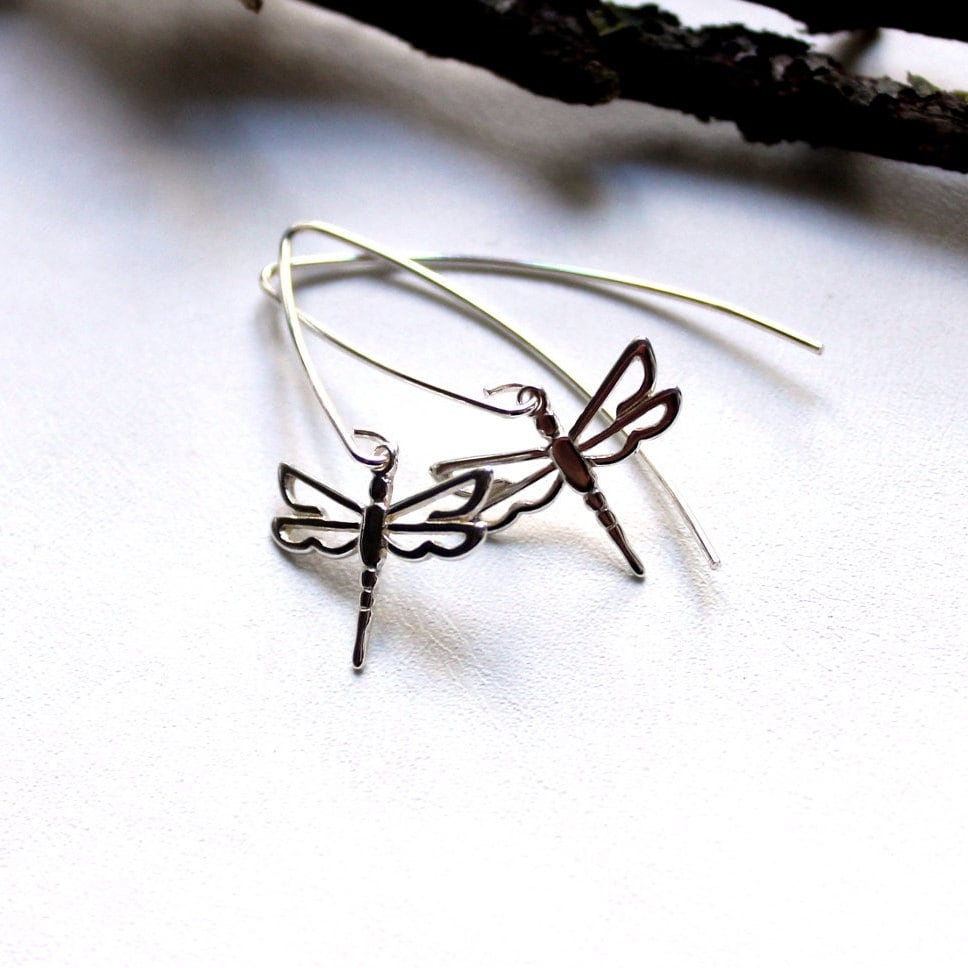 925 Silber Ohrringe Mit Libellen Anhänger 16mm Aus Freya Liebe Energie Natur Ohrhaken Geschenk Boho Leichtigkeit Künstlerin Fein von edelfeinES