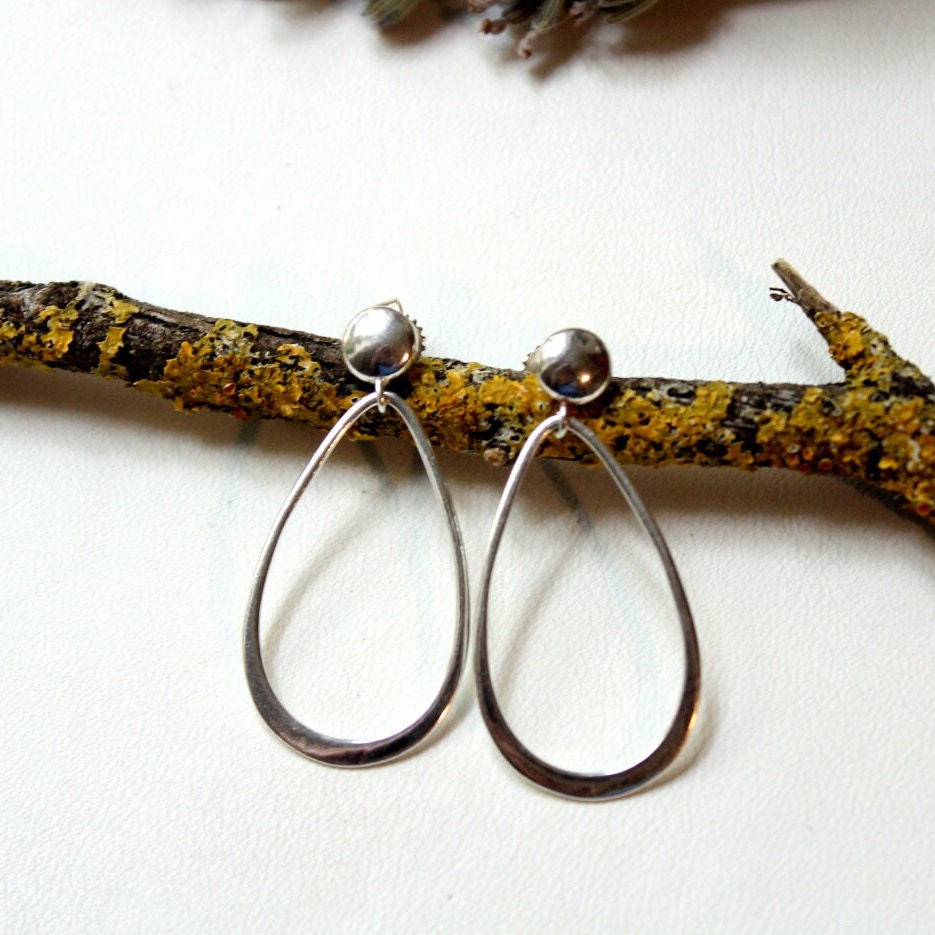 925 Silber Ohrstecker Mit Großem Tropfen 29mm Anhänger Aus Delight Silhouette Esprit Tropfenförmig Boho Schönes Geschenk Fein von edelfeinES