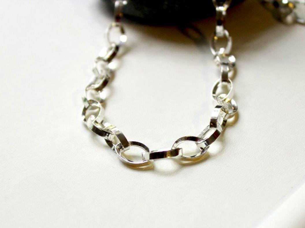 Opulente 925 Silber Kette Mit Ovalen Gliedern/Ösen 13mm Aus Marquise Statement Gliederkette Navette Geschenk Unisex Edel Fein von edelfeinES