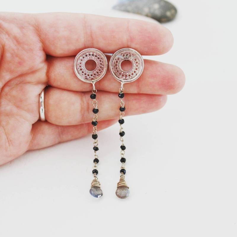 Lange Spinell Labradorit Ohrringe. Natürliche Edelstein Ausgefallene Geburtsstein Schmuck Lange Spinell Labradorit Ohrringe. Natürliche Edelstein Ausgefallene Geburtsstein Schmuck von editaliu
