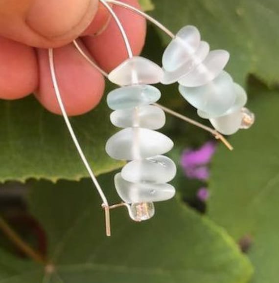 Schöne Sea Glass Ohrringe, Glas, Fast Da Schöne Sea Glass Ohrringe, Glas, Fast Da von edolena