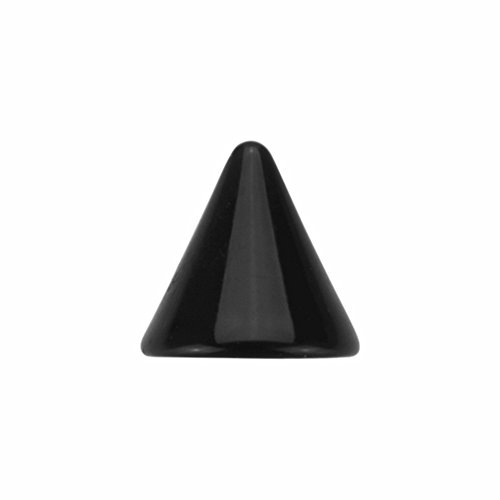 eeddoo Piercingkugel Stachel-Aufsatz Schwarz Black Steel Gewinde: 1,6mm 4mm von eeddoo