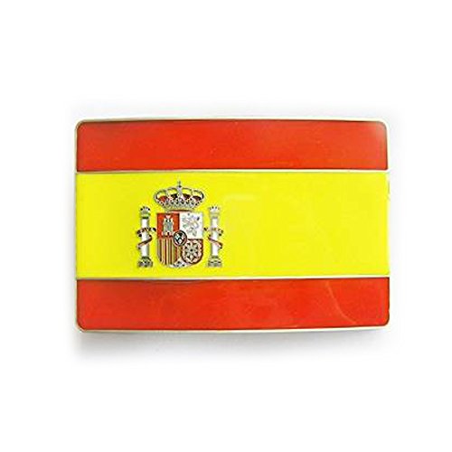 eeddoo® Gürtelschnalle Flagge - Spanien - Spain (Buckle für Wechselgürtel für Damen und Herren | Belt Frauen Männer Oldschool Rockabilly Metall Gothic Wave Rock Biker Western Trucker Casino Skull) von eeddoo