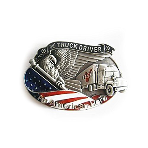 eeddoo® Gürtelschnalle - Truck Drivers - American Hero (Buckle für Wechselgürtel für Damen und Herren | Belt Frauen Männer Oldschool Rockabilly Metall Gothic Rock Biker Western Trucker Casino Skull) von eeddoo