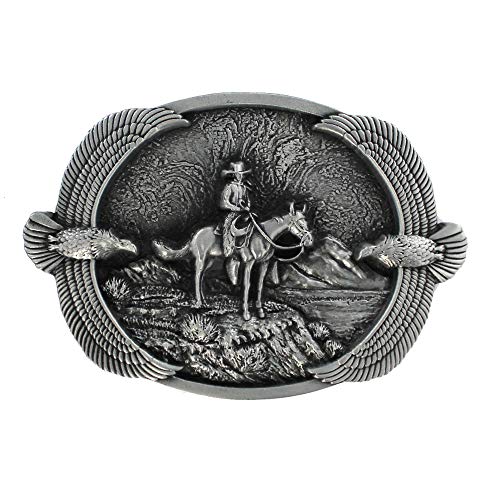 eeddoo® Gürtelschnalle - Western Cowboy Eagle (Buckle für Wechselgürtel für Damen und Herren | Belt Frauen Männer Oldschool Rockabilly Metall Gothic Wave Rock Biker Western Trucker Casino Skull) von eeddoo