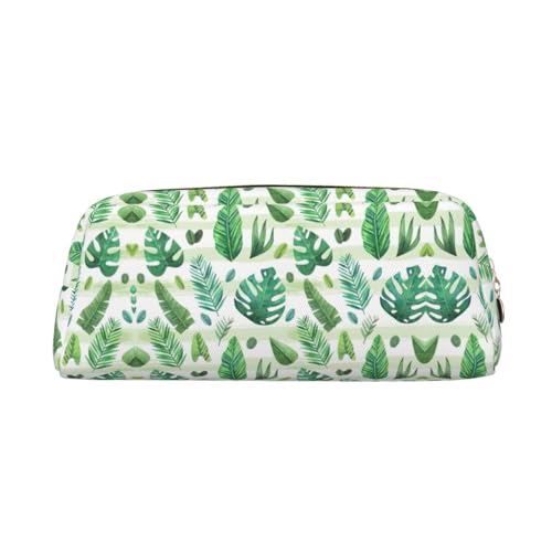 Federmäppchen aus Leder, Motiv: Baumblätter, elegante und praktische Tasche für Studenten, perfekt für Büro, Schule, gold, Einheitsgröße, Kosmetiktasche von eeprty