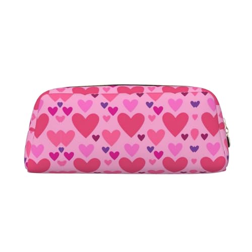 Federmäppchen aus Leder, mit Liebes-Motiv, elegante und praktische Tasche für Studenten, perfekt für Büro, Schule, gold, Einheitsgröße, Kosmetiktasche von eeprty