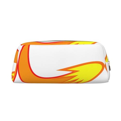 Federmäppchen aus Leder mit Comet-Druck, elegante und praktische Tasche für Studenten, perfekt für Büro, Schule, gold, Einheitsgröße, Kosmetiktasche von eeprty