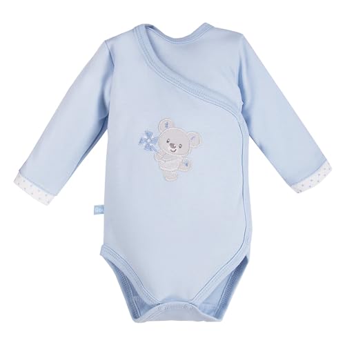 eevi Baby Body Langarm - Baumwolle Baby Clothes - Leichte Strampler für baby-jungen und Madchen - Schön Warmer Babybody - Einfaches Anlegen Baby Kleidung - Blau - Size 50 von eevi
