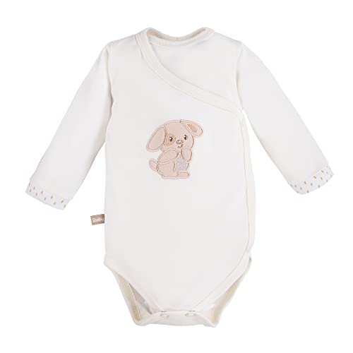 eevi Baby Body Langarm - Baumwolle Baby Clothes - Leichte Strampler für baby-jungen und Madchen - Schön Warmer Babybody - Einfaches Anlegen Baby Kleidung - Ecru - Size 46 von eevi