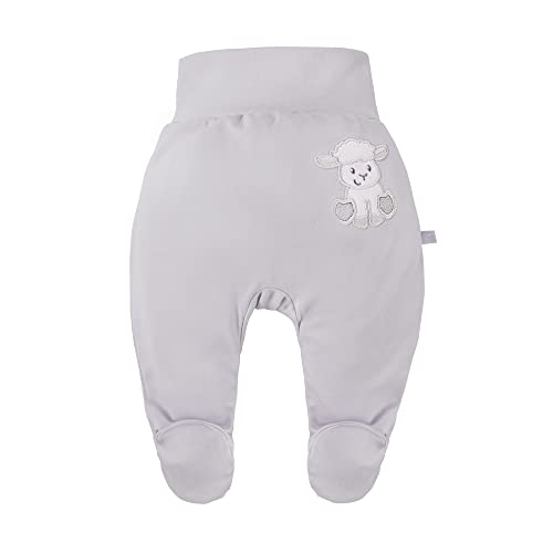 eevi Baby halb Strampler aus der Newborn-Kollektion für Babys Größe 46-62 100% Baumwolle bedeckte Füße weich und angenehm im Griff bequem grau 46 von eevi