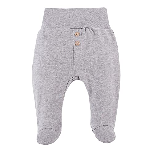 Eevi Baby Simply-Comfy Hosen Junge und Mädchen - Baumwolle Pumphose mit Socken für Baby - Baby Kleidung Unisex - Komfort Babyhosen - Clothes Baby Boy - Grau - Size 62 von Eevi