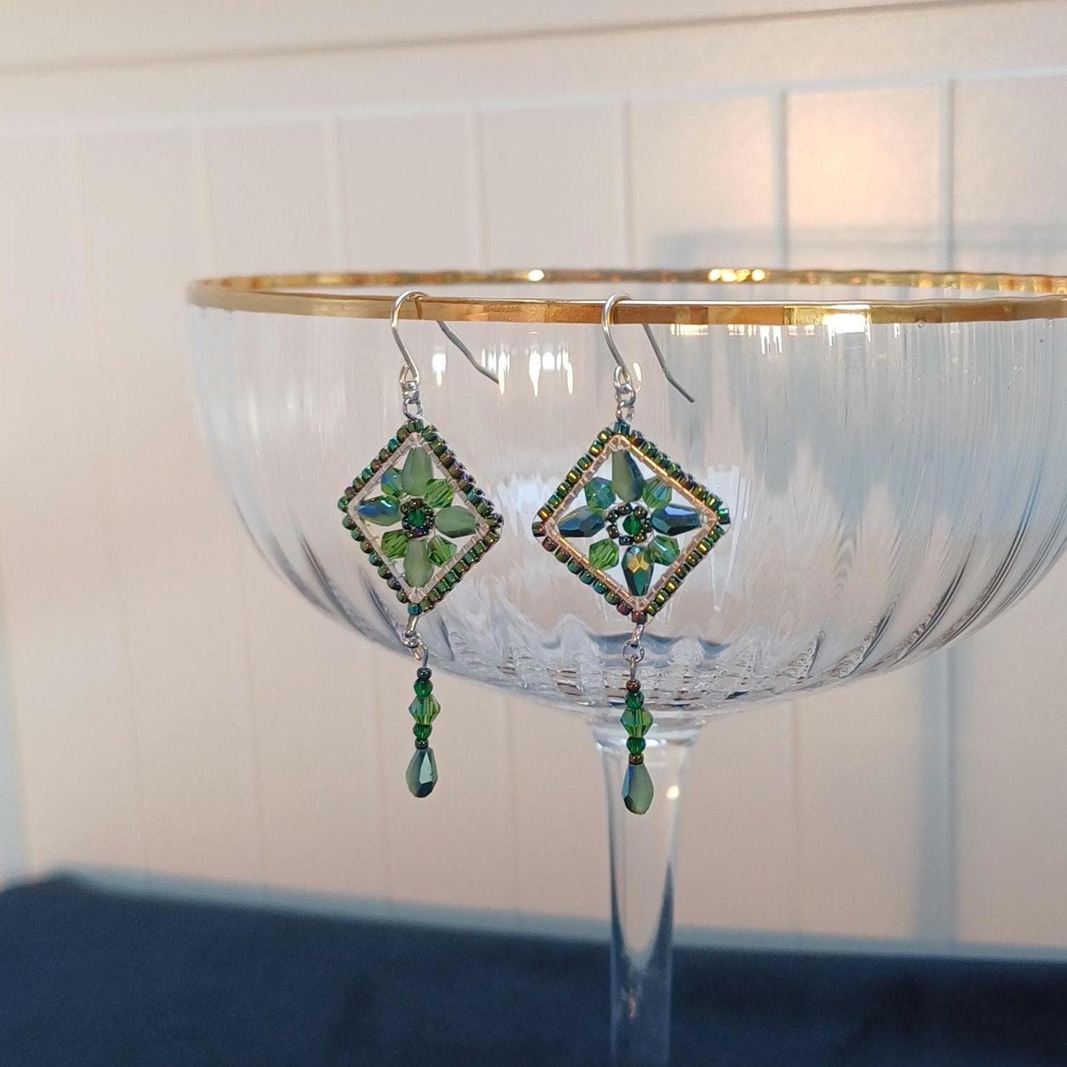 Ohrringe München Grün-Silber von efaladen