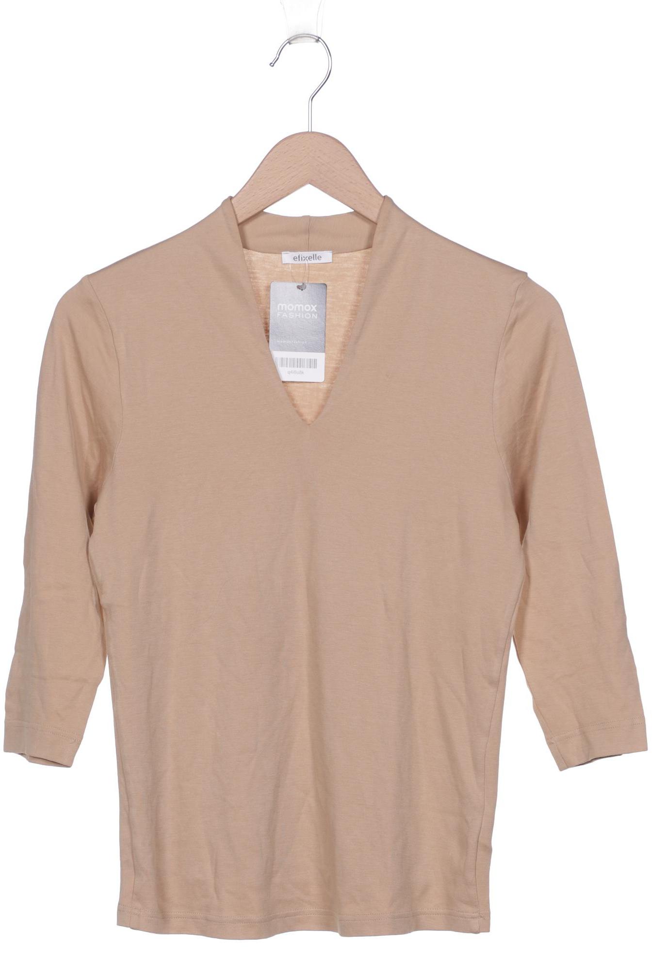 efixelle Damen Langarmshirt, beige von efixelle