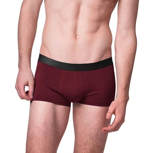 ege organics 2 er Pack Trunk Shorts aus Modal Unterhose Pants schwarz-bordeaux von ege organics