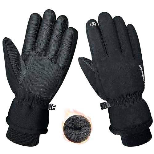 ehsbuy wasserdichte Winterhandschuhe Herren Warme Skihandschuhe Thermo Touchscreen Fahrradhandschuhe für Radfahren Motorrad Wandern Laufen Outdoor Sport von ehsbuy
