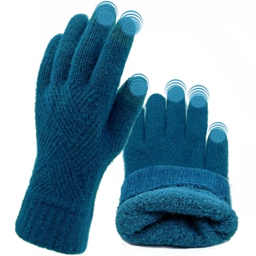 ehsbuy Winter Handschuhe Damen Touchscreen Fleece, Warme Kaschmir Dicke Strickhandschuhe Wollhandschuhe Thermohandschuhe Outdoor Sport Geschenke für Herren und Damen von ehsbuy