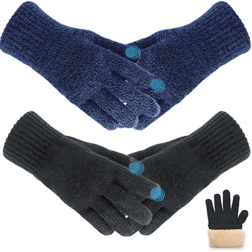 ehsbuy Winterhandschuhe Herren Thermo Touchscreen Warme Handschuhe Herren Strickhandschuhe Winter Gloves Men mit Weichem Fleece Futter von ehsbuy