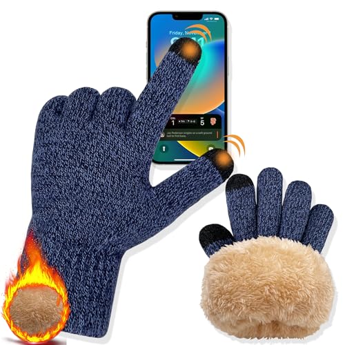 ehsbuy Winterhandschuhe Herren Thermo Touchscreen Warme Handschuhe Herren Strickhandschuhe Winter Gloves Men mit Weichem Fleece Futter von ehsbuy