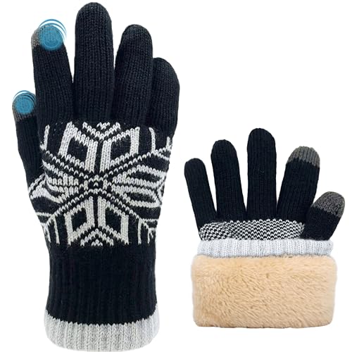 ehsbuy Winterhandschuhe Herren Thermo Touchscreen Warme Handschuhe Herren Strickhandschuhe Winter Gloves Men mit Weichem Fleece Futter von ehsbuy