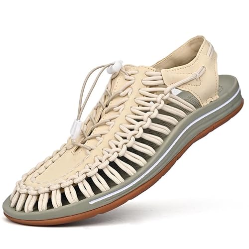 eimeinuosy Rope Sport Sandalen für Herren Sommer Fischerschuhe Herren Handgemachte gewebte Sandalen Schuhe Bequem & Leicht Cord Strandsandalen, Beige, 42 EU eimeinuosy Rope Sport Sandalen für Herren Sommer Fischerschuhe Herren Handgemachte gewebte Sandalen Schuhe Bequem & Leicht Cord Strandsandalen, Beige, 42 EU von eimeinuosy