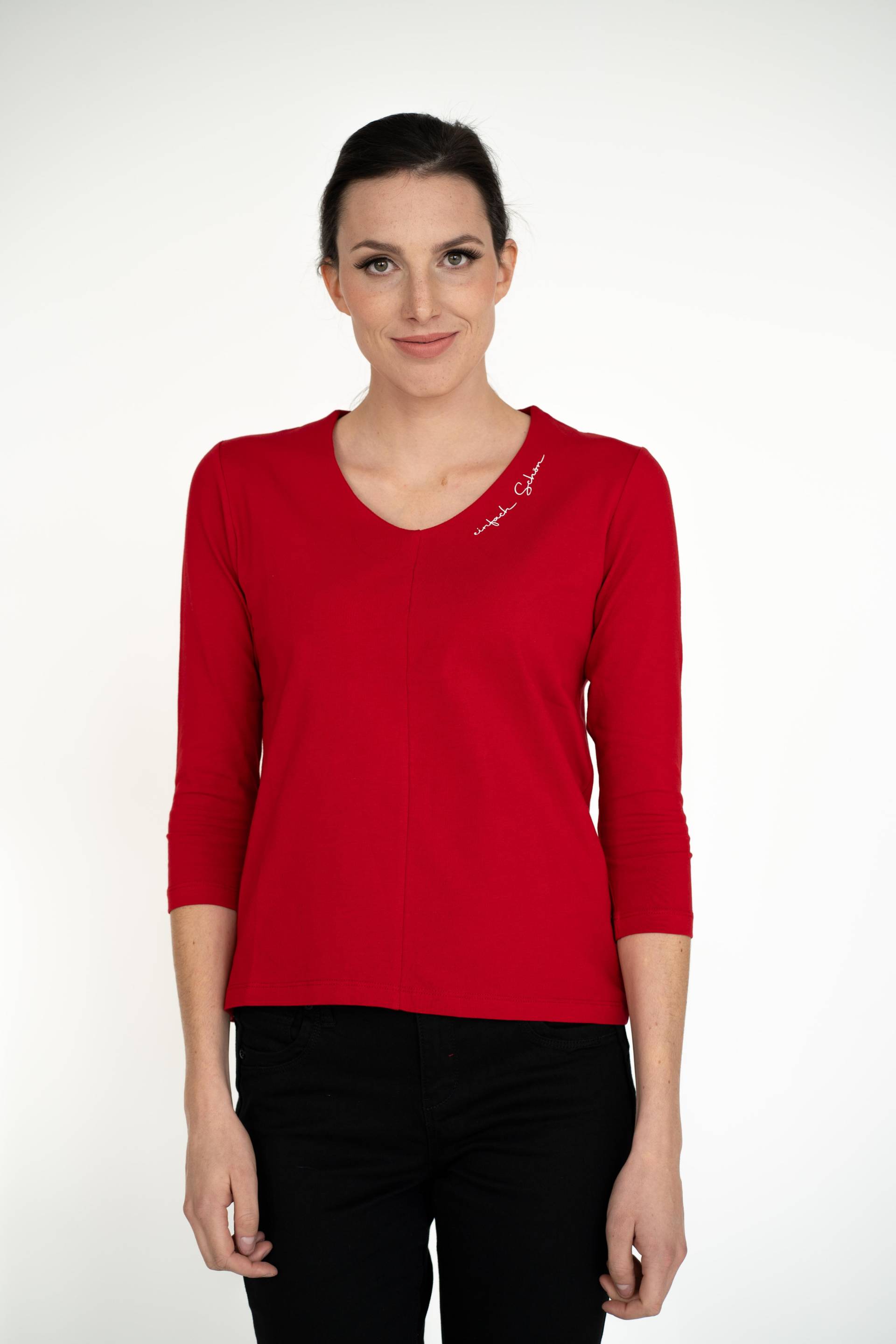 einfach Schön 3/4 Arm Shirt Heike rot von einfach Schön