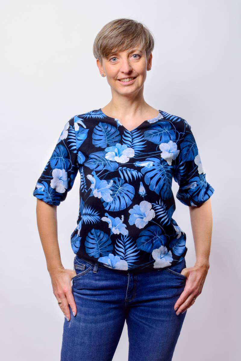 einfach Schön Bluse Angela blau von einfach Schön