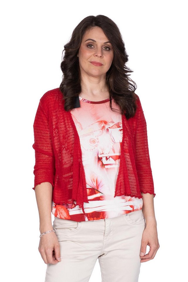 einfach Schön Cardigan 3/4 Cera rot unifarben einfach Schön Cardigan 3/4 Cera rot unifarben von einfach Schön