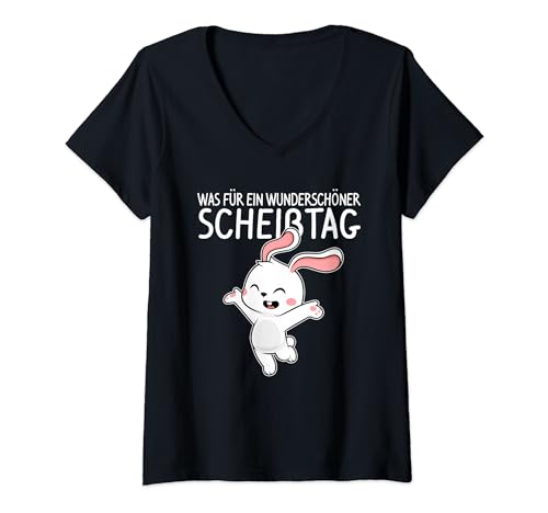 Damen was für ein wunderschöner scheißtag T-Shirt mit V-Ausschnitt Damen was für ein wunderschöner scheißtag T-Shirt mit V-Ausschnitt von einfaches glück jeden tag