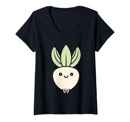 Damen Gemüse Funny Food Minimalist Einfacher Schwarzwurzeln T-Shirt mit V-Ausschnitt Damen Gemüse Funny Food Minimalist Einfacher Schwarzwurzeln T-Shirt mit V-Ausschnitt von einfaches lustiges Schwarzwurzeln Essen